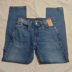 Levi's 505 Jeans Men 32X34 Blue Stretch Regular Fit Straight Leg Denim Jeans NWT